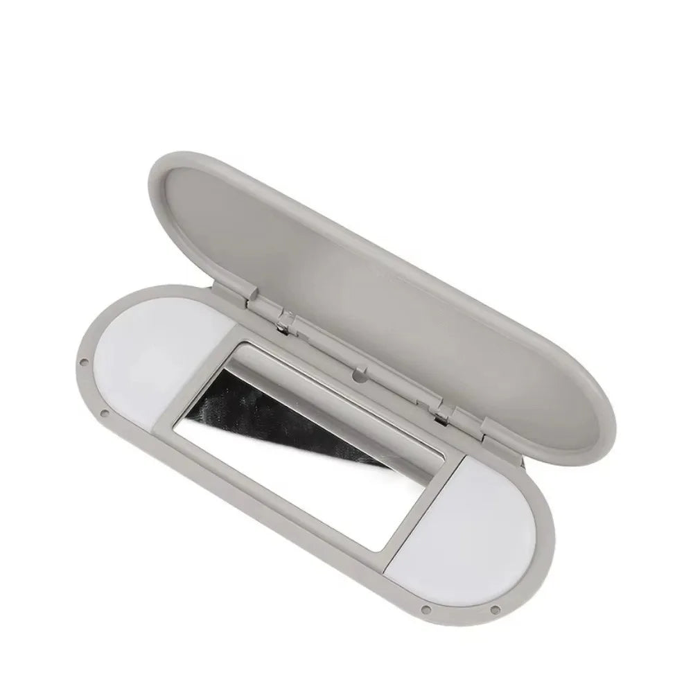 Anti-glare Car Sun Visor Mirror Cover Anti-UV Universal Vanity Zpaxo Grey