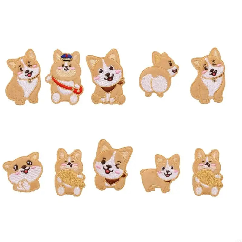 Dog Fabric Iron Patches Adhesive Embroidery Appliques Garment Jackets Zpaxo Random styles China Mainland