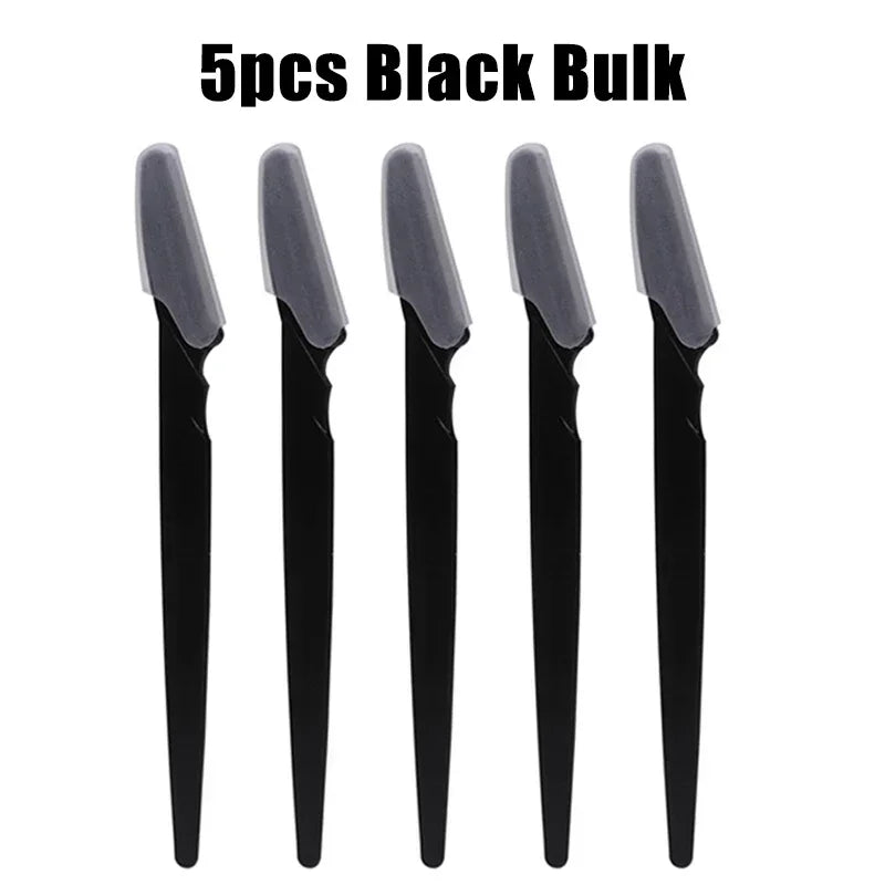 5 10 30 40 Eyebrow Razors Facial Eye Brow Trimmer Multifunction Hair Zpaxo 5pcs-Black-Bulk