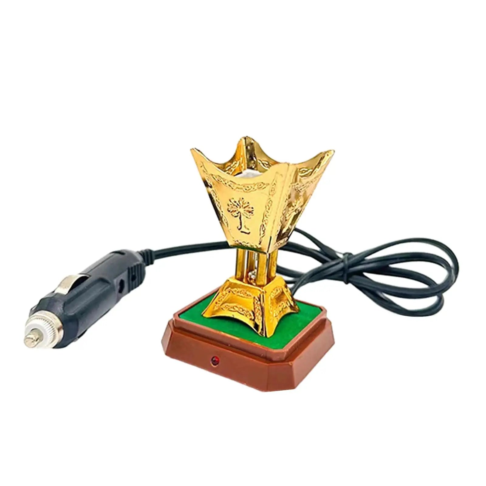 Car Incense Burner Retro Incense Towers Plug in Incense Burner for Car for Car Office Home Bedroom Table Centerpieces premium Zpaxo Gold