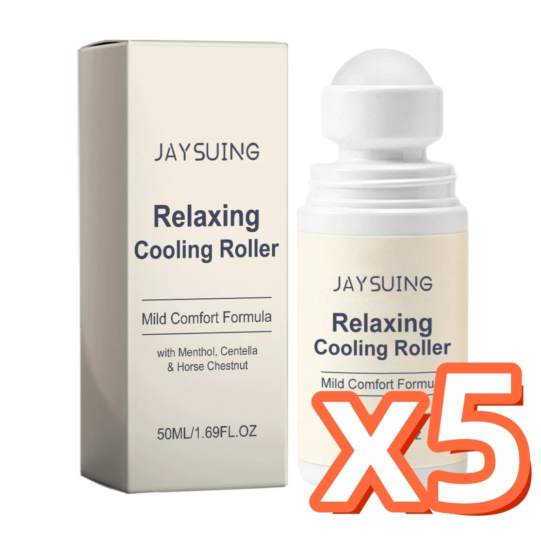 Centella Asiatica Cooling Roll-On Serum | Calm & Depuff Skin Cooling Skin Serum Roller Zpaxo 50ml Boxed x 5