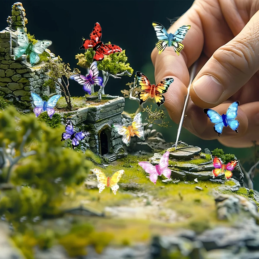 1:12 Dollhouse Mini Butterfly Models – 10/30/50 Pc DIY Set