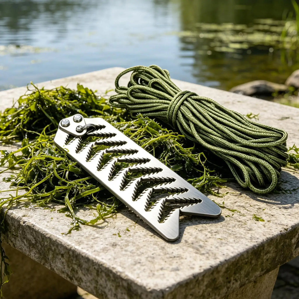 Pond Grass Cutter Foldable Serrated Grip Aquatic Plant Removal Tool