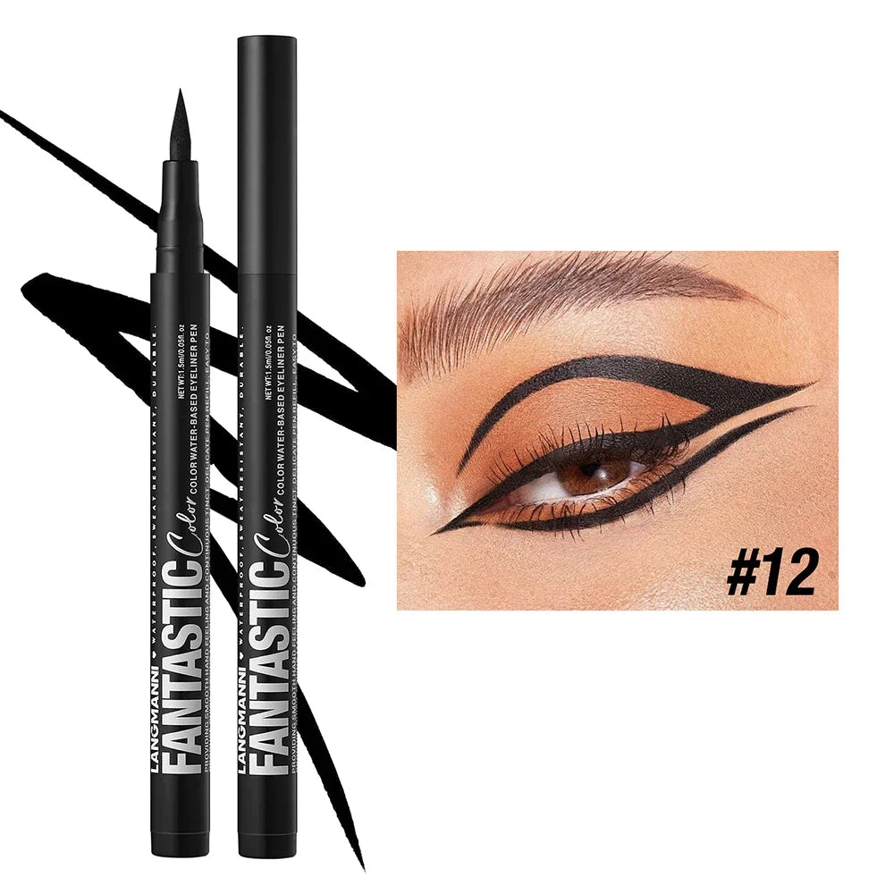 Matte Pink Eyeliner Pencil Easy-to-pigment Fantastic Liquid Pen Zpaxo 12
