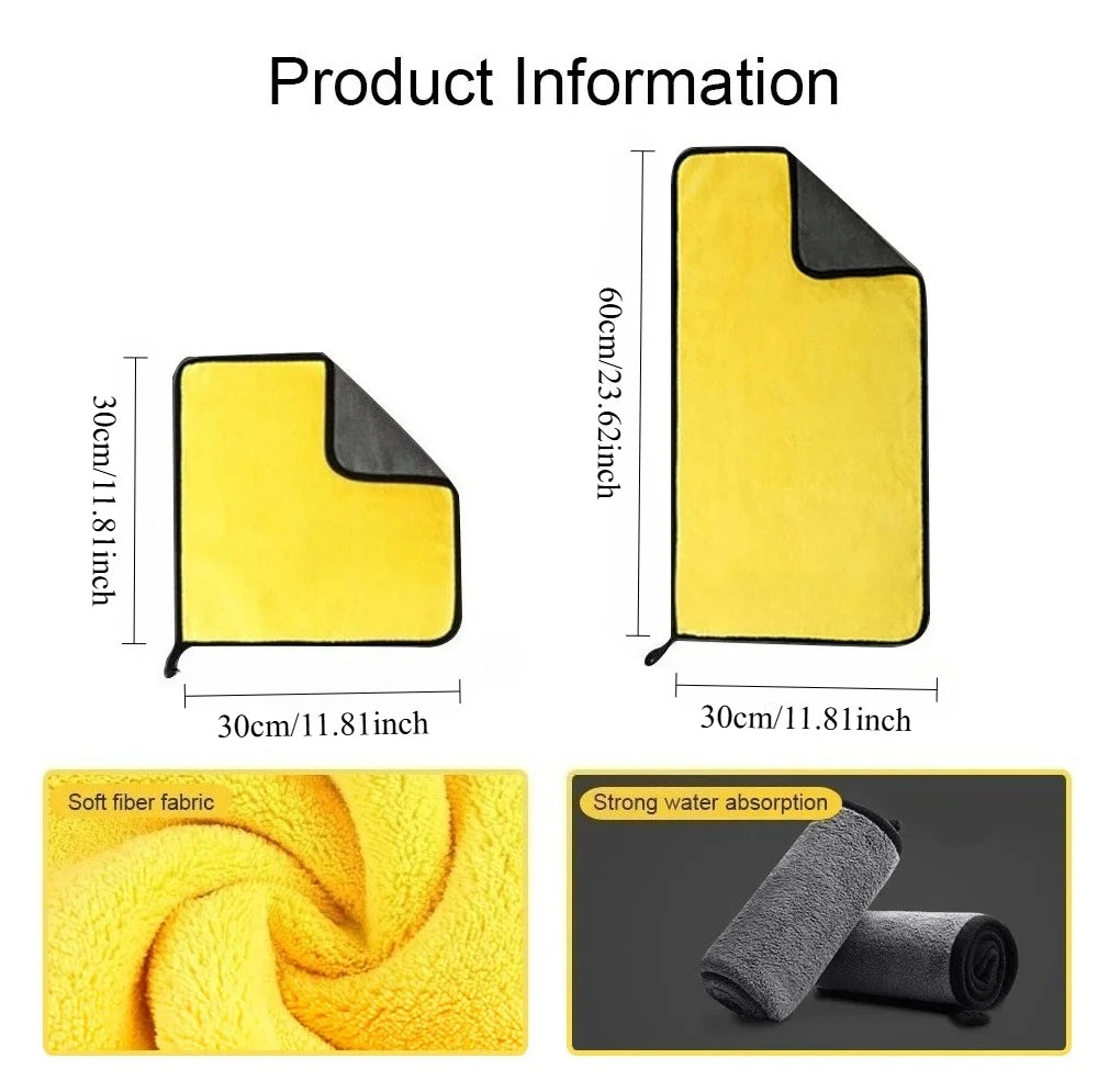 Microfiber Car Wash Towels 3/5/10 Pack – Cleaning Cloths