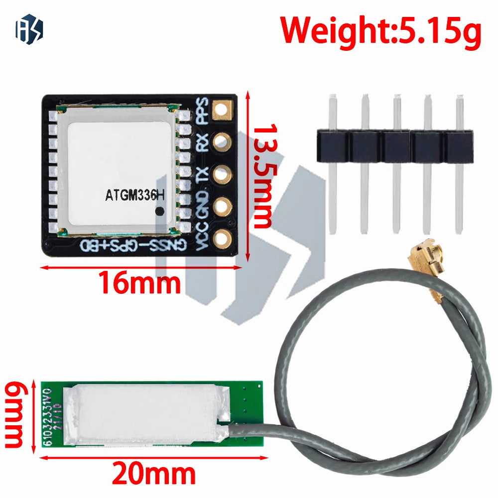 1~5PCS GPS+BDS Dual-Mode Module Flight Control Satellite Positioning Navigator ATGM336H Replacement NEO-M8N NEO-6M Zpaxo