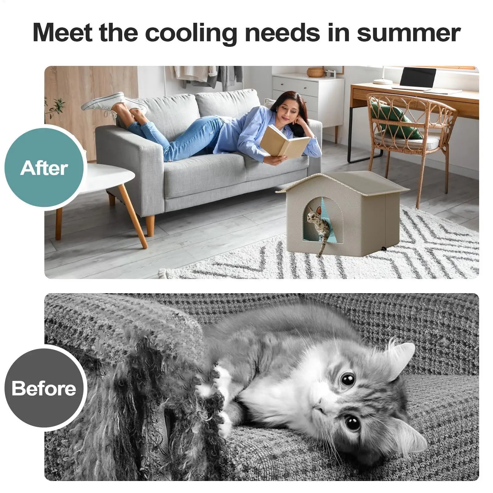 Summer Non-electric Cooling Pet House Ice Packs Four Seasons Bed