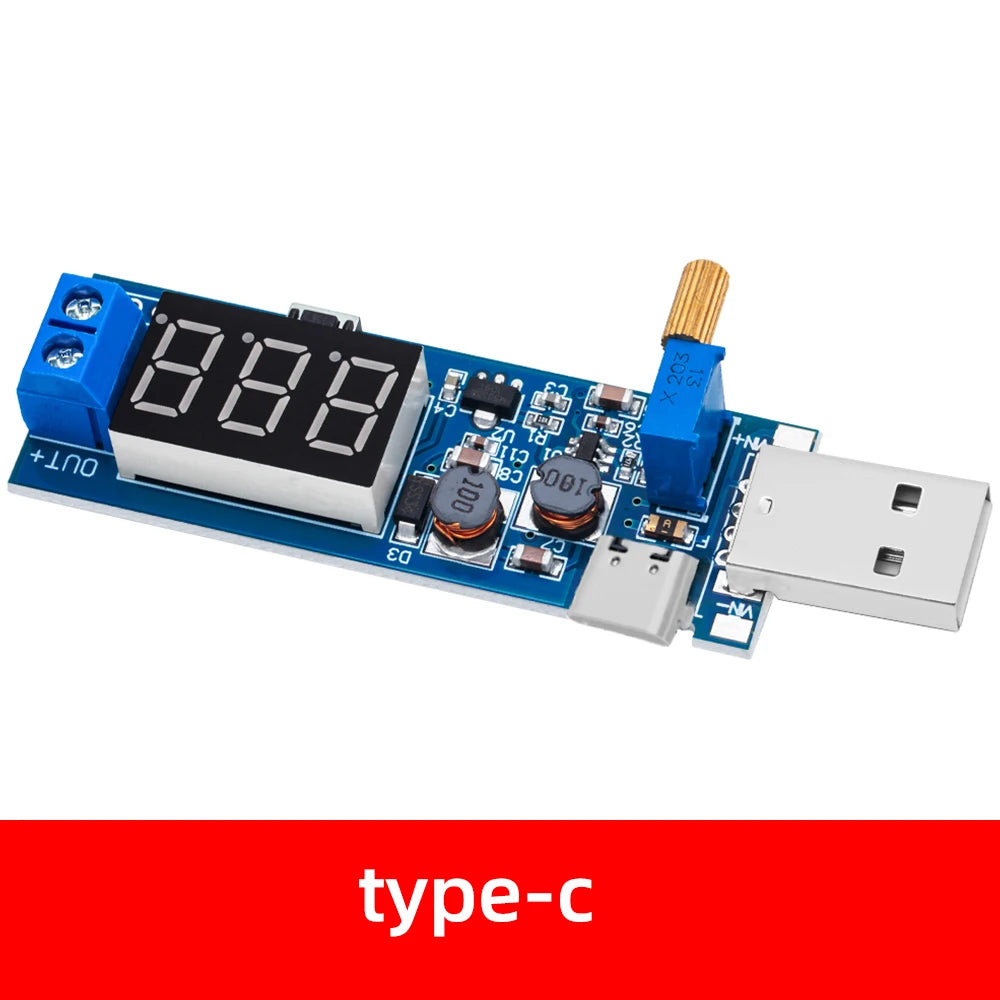 USB 5V Boost Buck Adjustable Module 1 2V 24V Step-up Step-down Power Zpaxo TYPE-C