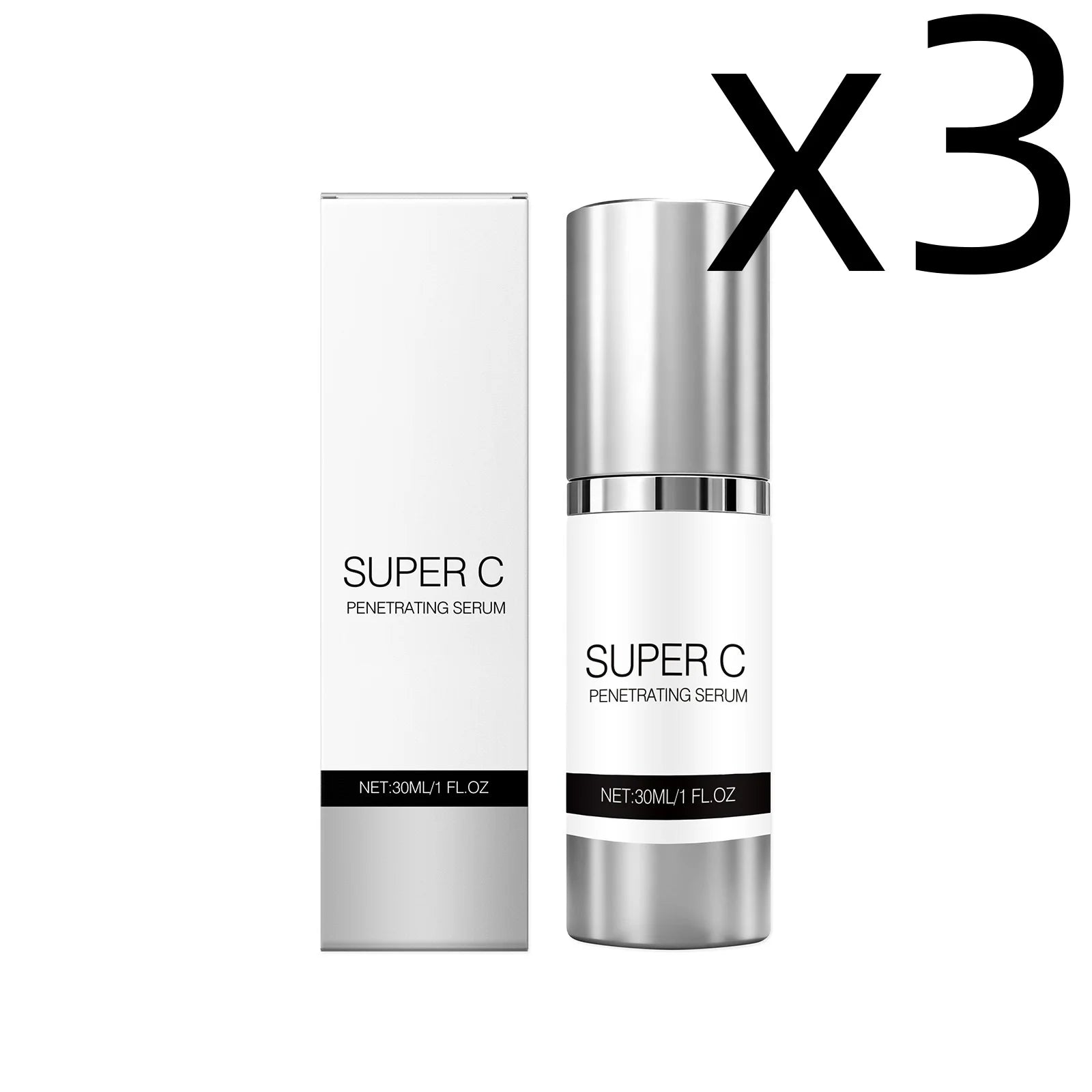 Vitamin C Facial Serum – Brighten, Hydrate & Firm Skin | 30ml Vitamin C Face Serum Zpaxo 30ml Boxed X 3PCS