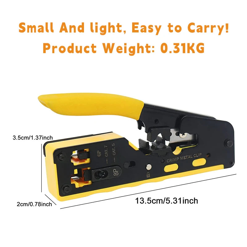 Multifunctional Network Pliers Crimping Tool CAT5 CAT6 CAT7 RJ45 Pass Zpaxo