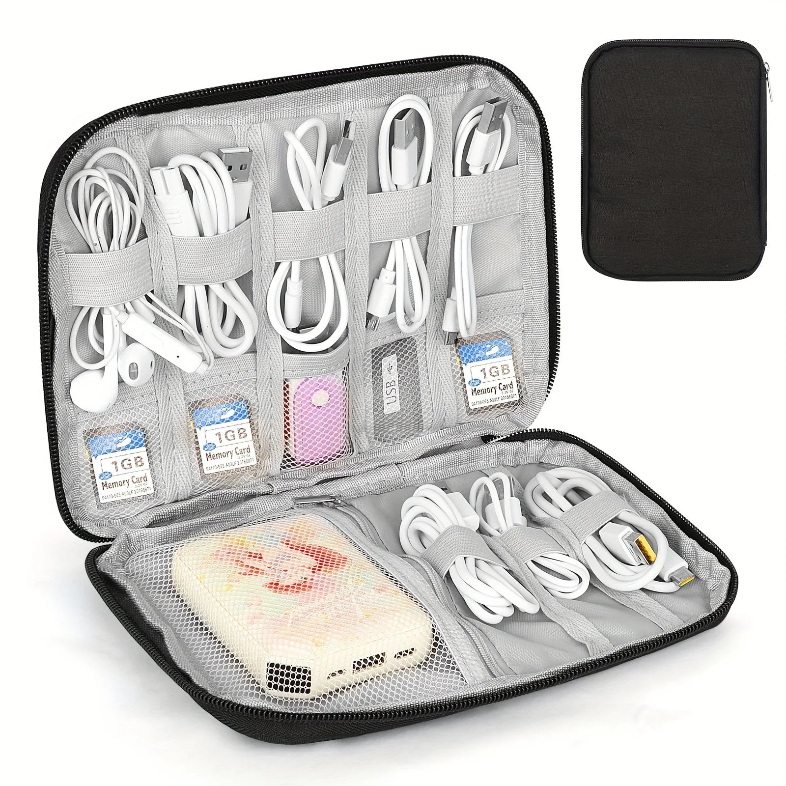Watch Strap Storage Bag Travel Essentials Multi-pocket Cable