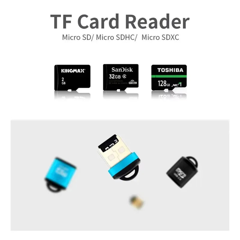 USB 2.0 SD & Micro SD Card Reader Adapter – 1/2/3 Pack