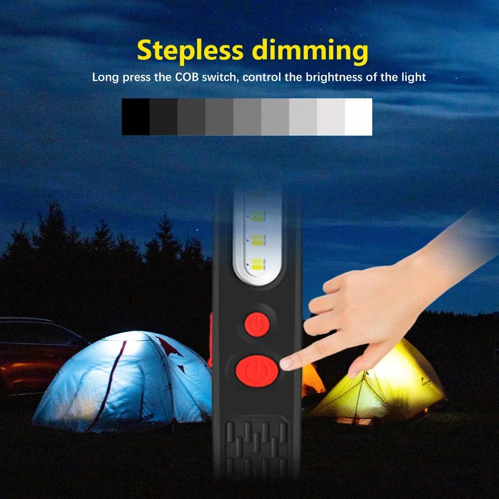 POCKETMAN COB LED Work Light – Magnetic USB Rechargeable Torch