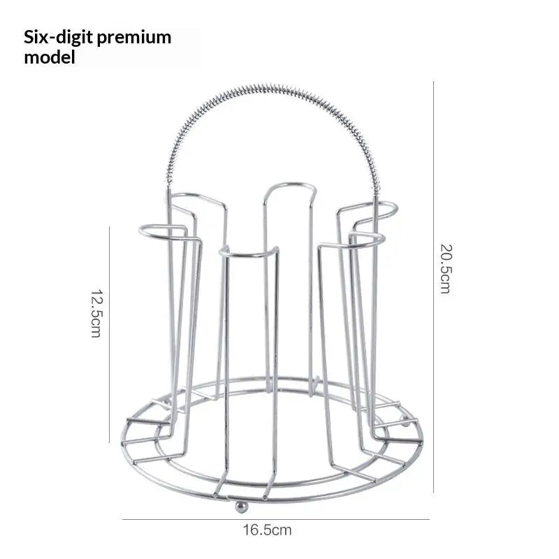 Hanging Tea Cup & Glass Storage Rack – Dustproof Drainer