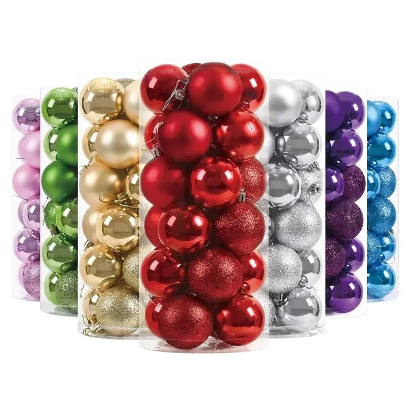 24-Pack Christmas Ball Ornaments – 3cm 4cm 6cm Tree Baubles Christmas Ornaments Zpaxo