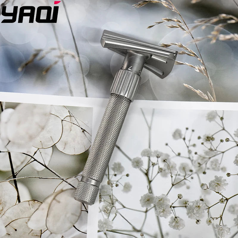 2026 Latest Model ！Yaqi Matte Torqx Stainless Steel Slant Adjustable Safety Razor - Classic Shaving Tool for Precision Grooming Zpaxo