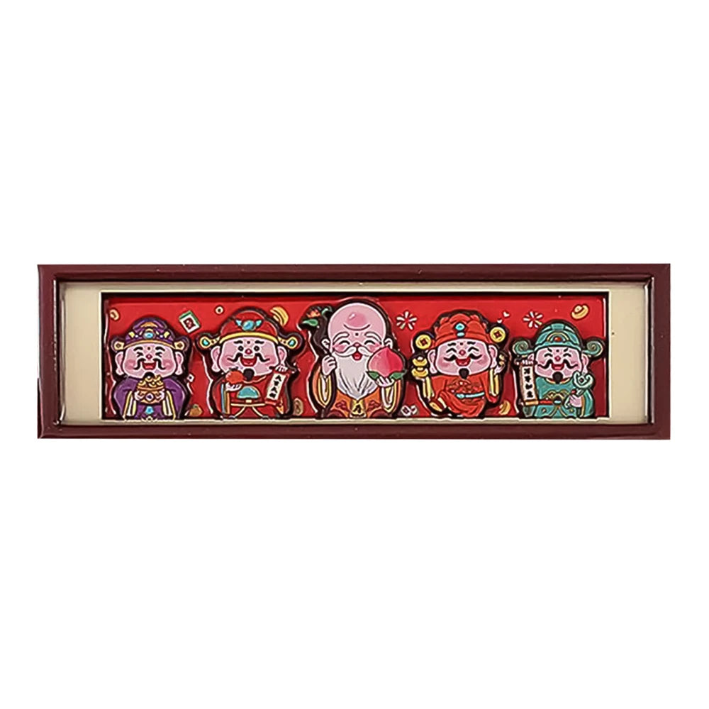 Fridge Magnets Wooden Couplet Design Harmonious Reusable Refrigerator