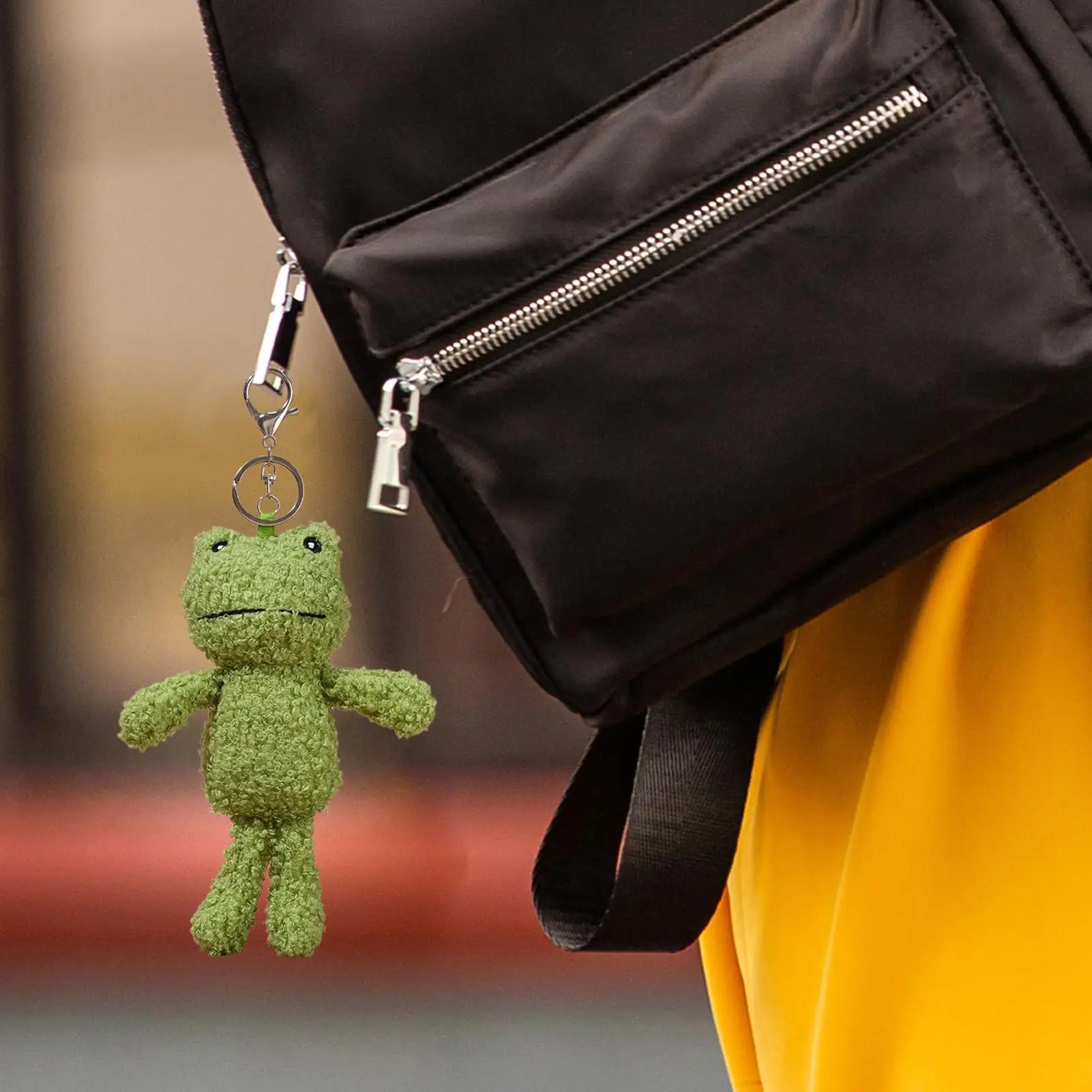 Plush Frog Keychain Cute Stuffed Animal Keyring Bag Charm Kids Adults