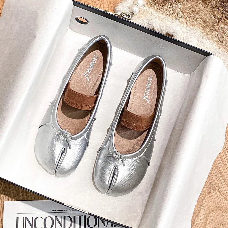 Flat Shoes for Women Spring and Autumn 2025 Casual Increased Height Inside Tabi Shoes for Women Plus Size Loafers Women Zpaxo