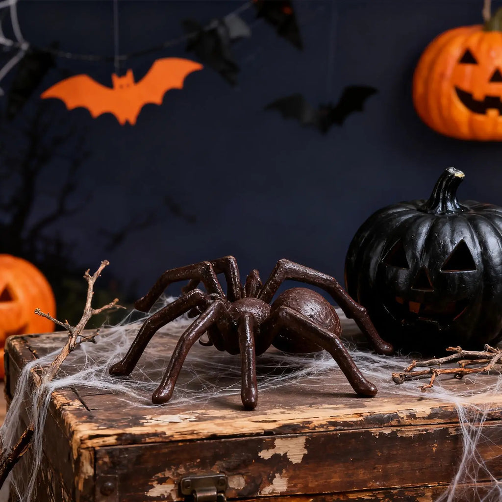 Halloween Spider Figure Seasonal Scene Prop Statue Cast Iron Mantel