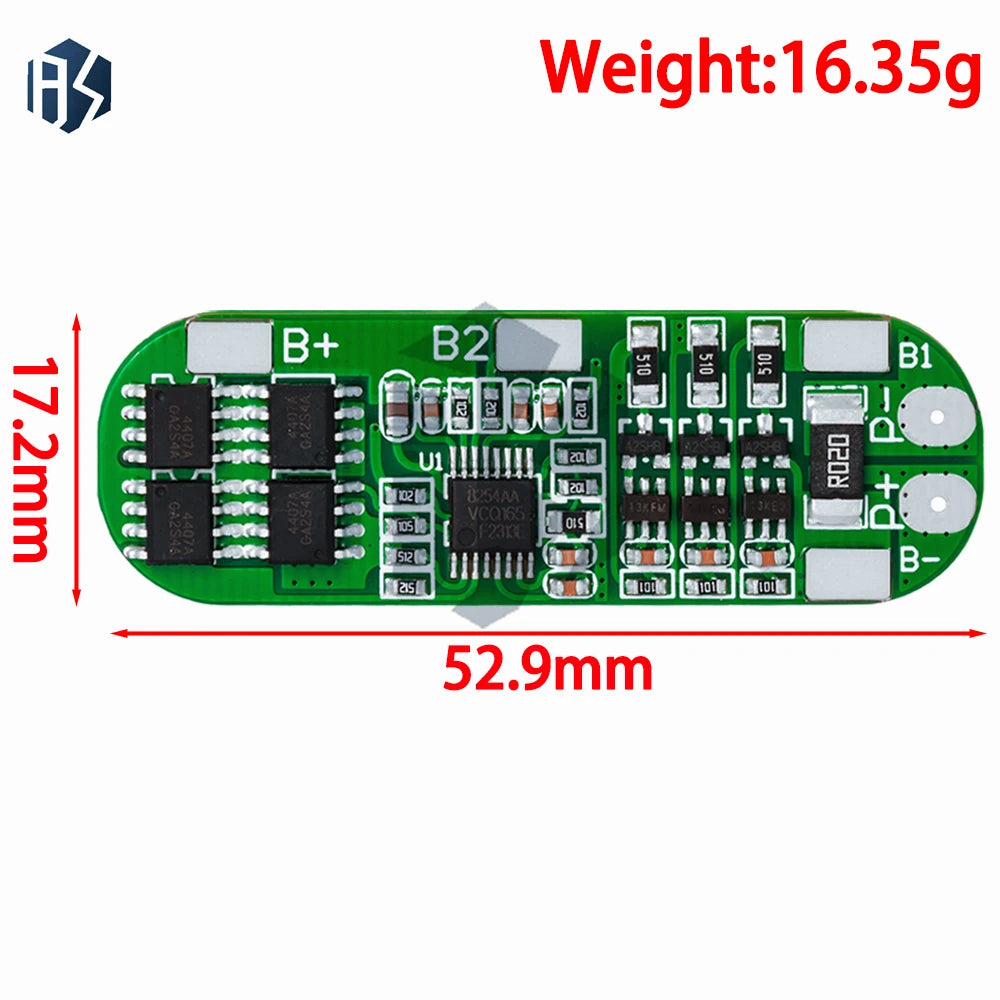 1PCS 3S 10A 12V Lithium Battery Charger Protection Board Module for 3pcs 18650 Li-ion Battery Cell Charging BMS 11.1V 12.6V NEW Zpaxo