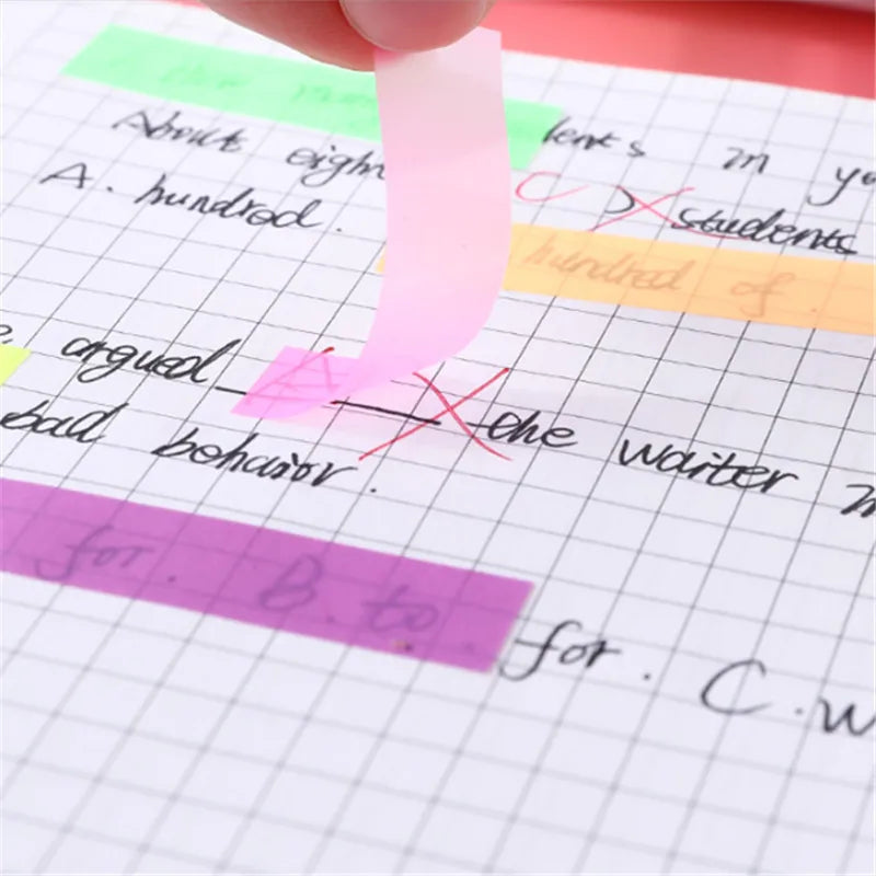 Fluorescence Self Adhesive Memo Pad Sticky Notes Bookmark Marker