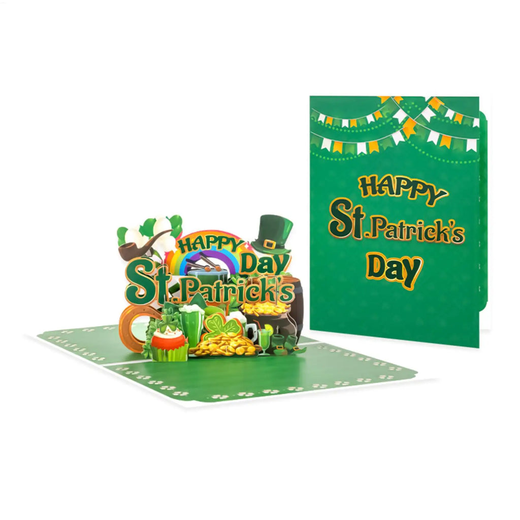St Patricks Day Card 3D Popup Greeting Cards Festive Celebration