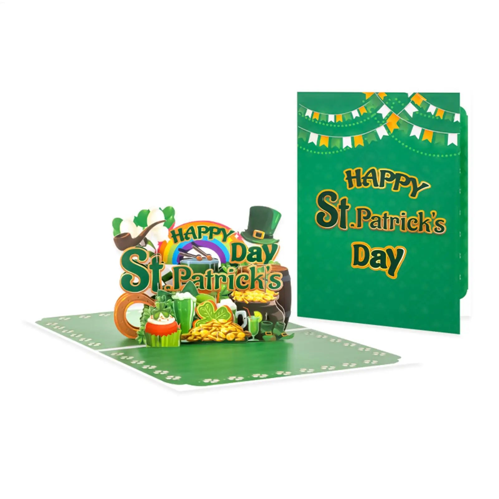 St Patricks Day Card 3D Popup Greeting Cards Festive Celebration