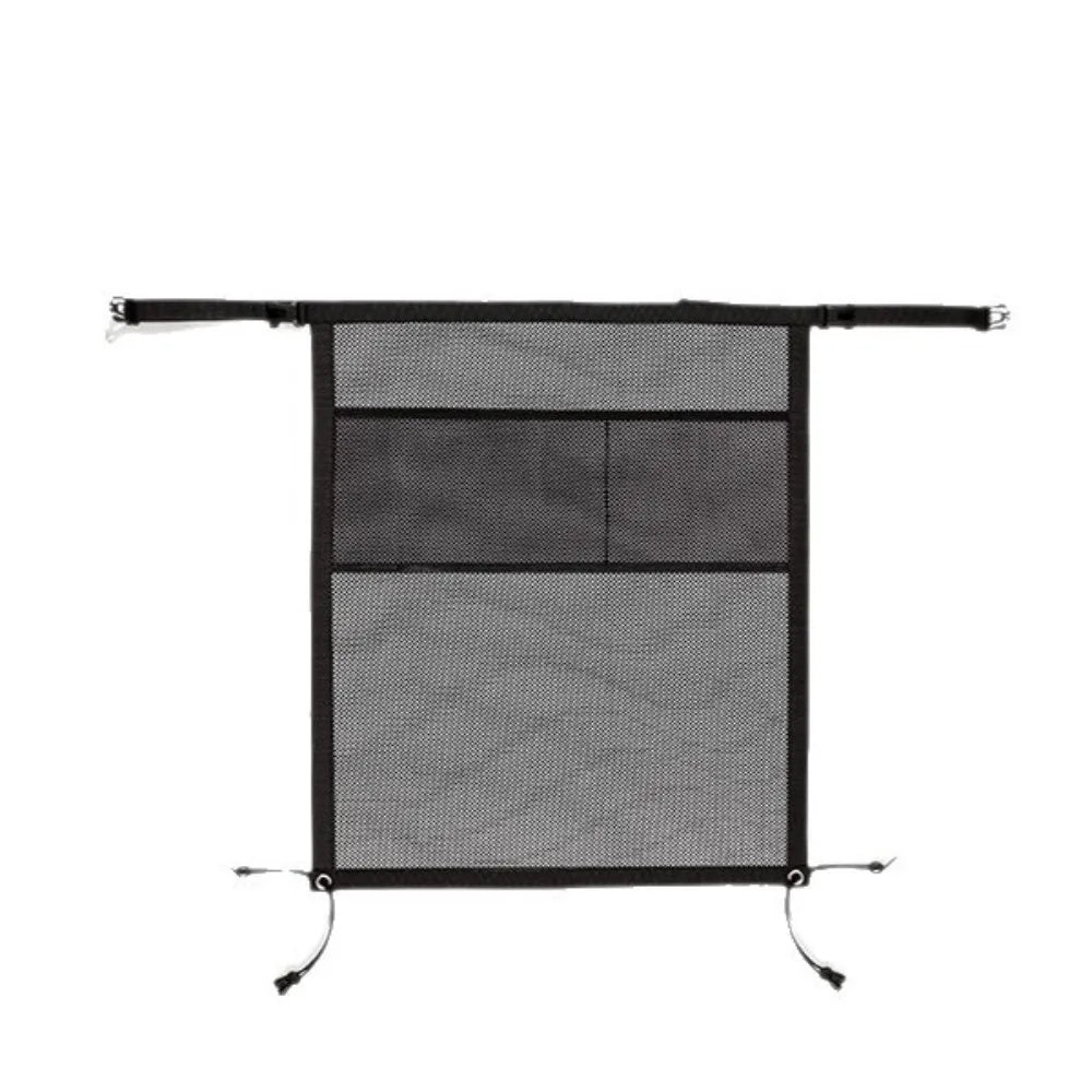 Mesh Material Car Pet Barrier Sturdy Durable Elastic Edge Pet Isolation Net Easy Installation Breathable Car Seat Protective Net Zpaxo Black