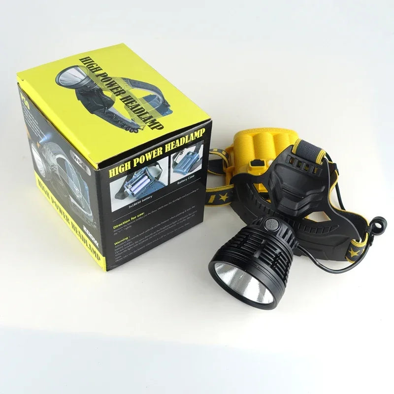 ESMARTER 30W XHP70 LED Headlamp – 3×18650 Camping Fishing