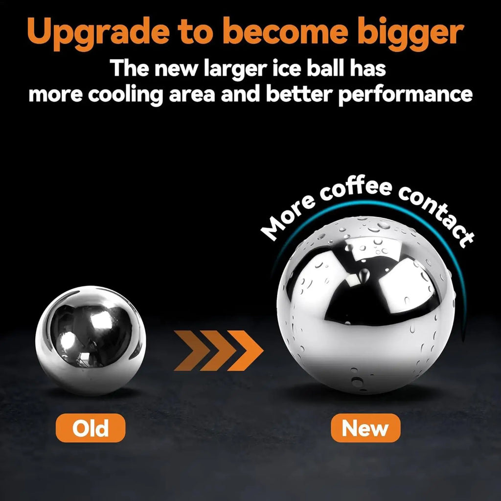 Espresso Cooler Ball Stainless Steel Reusable Chilling Sphere Metal