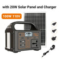 100W Portable Power Station 220V/110V PowerBank 76.8Wh Solar Power Generator LiFePO4 Outdoor Camping Travel Emergency Energy Zpaxo 110V withSolar Panel