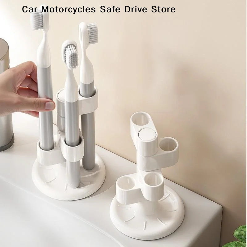 CM1pcs Rotating Toothbrush Holder Bathroom Desktop Storage Rack