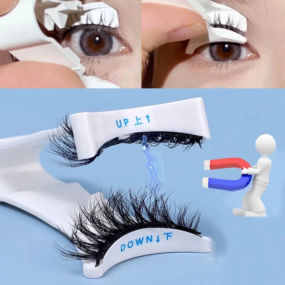 Professional Magnetic Eyelashes Extension Applicator False Eyelashes Tweezer Curler Clip Clamp Makeup 3D Mink Eyelashes Tweezer Zpaxo