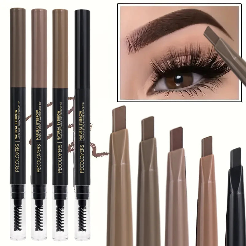 Double Headed Eyebrow Pencil Natural Long Lasting Smooth No Blooming Black Brown Eyebrow Pencil Makeup Cosmetics Zpaxo