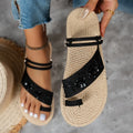 Women's Fish Mouth Toe Loop Comfortable Slippers 2026 Summer Women Zpaxo black 36