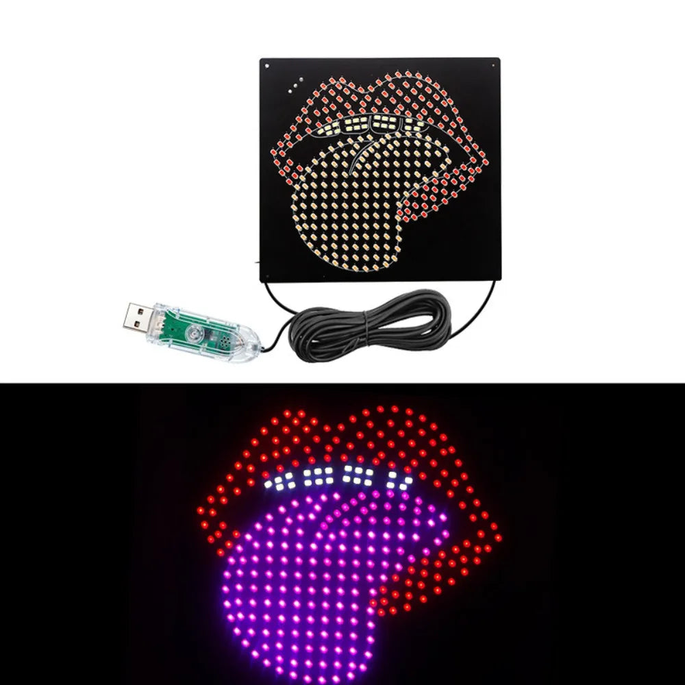 Dynamic Car LED Decorative Lights Self-adhesive Creative Window Zpaxo Car Light