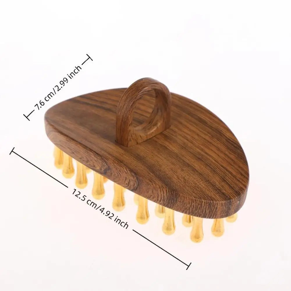 39-Tooth Solid Brass Body Massage Brush Gold Bead Roller Pressure Zpaxo