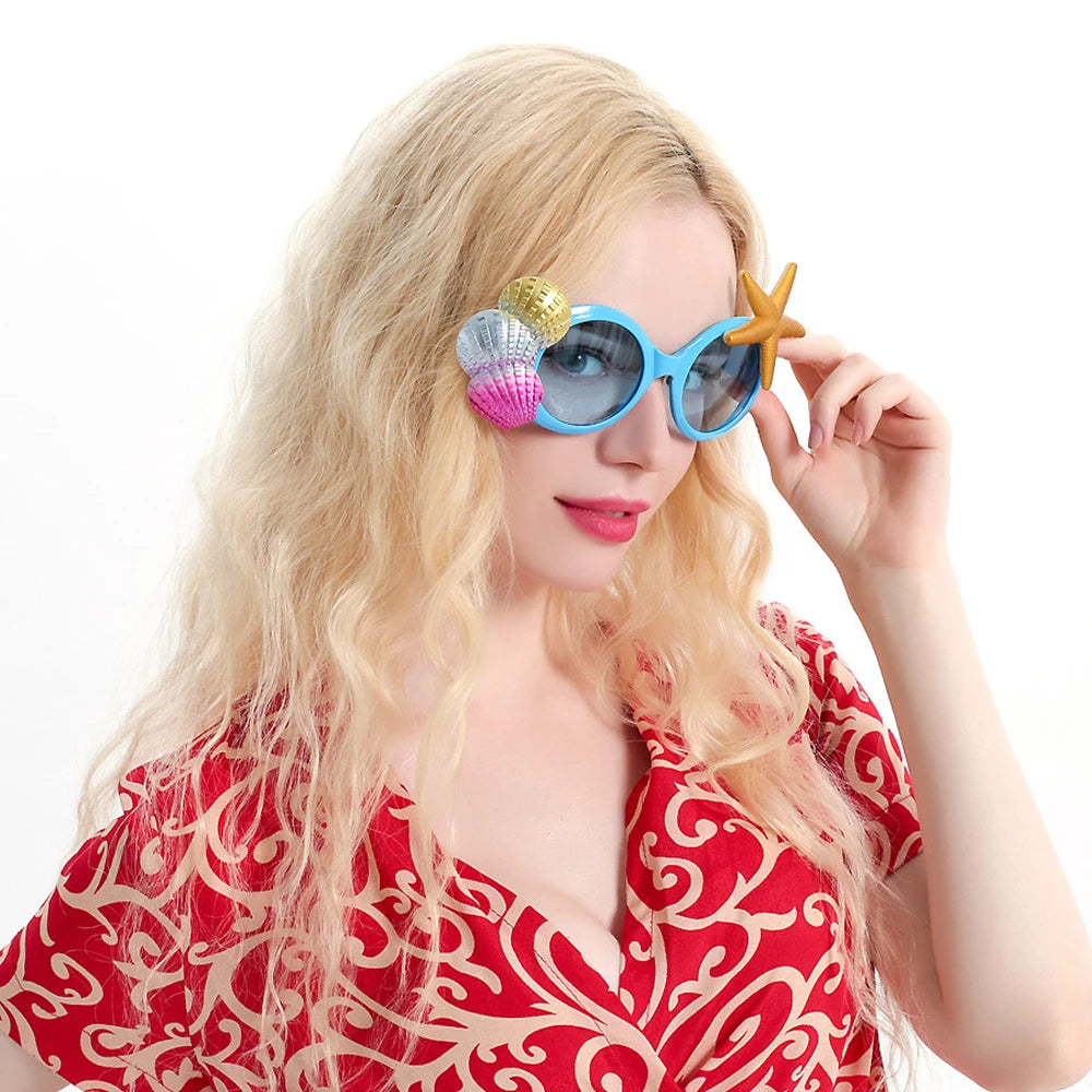Hawaiian Plastic Glasses Flamingo Pineapple Sunglasses Summer Beach