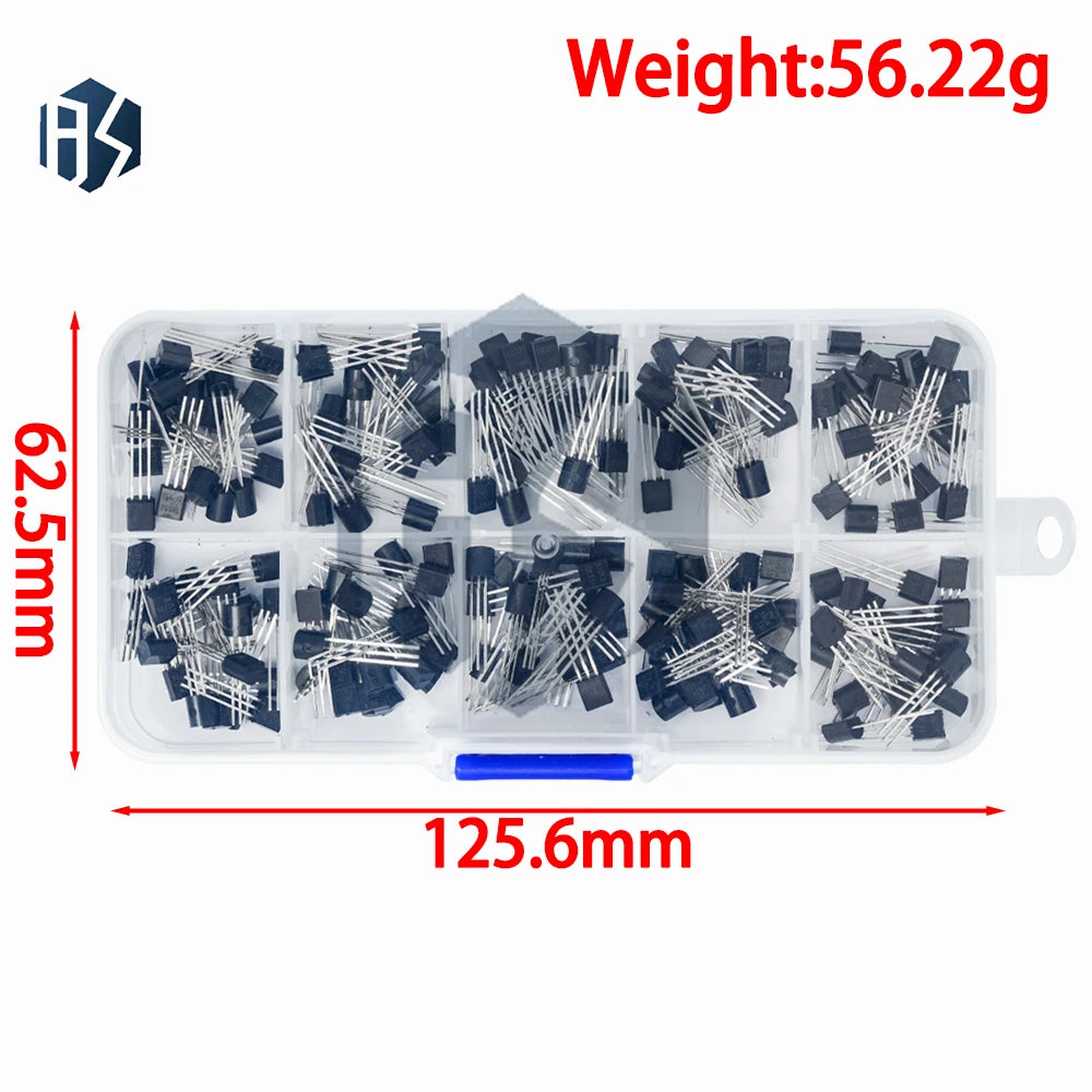 TO-92 Transistor Kit 200PCS 10 Types - BC337/BC327/S8050/S8550 for DIY Electronics Zpaxo