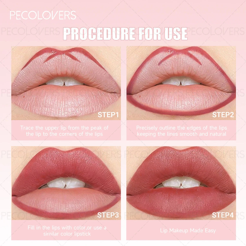 Matte Lip Liner Pencil Long Lasting Non-stripping Smooth Lipstick All