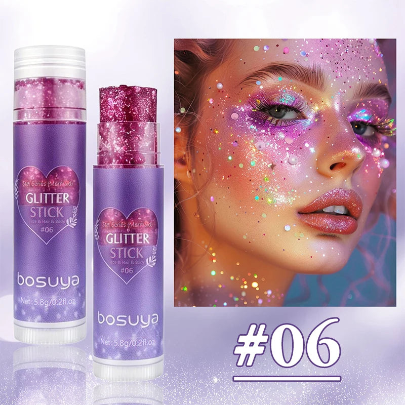 Sparkling Sequins Glitter Gel Stick Pearl Sequin Face Body Cosmetic Zpaxo 06