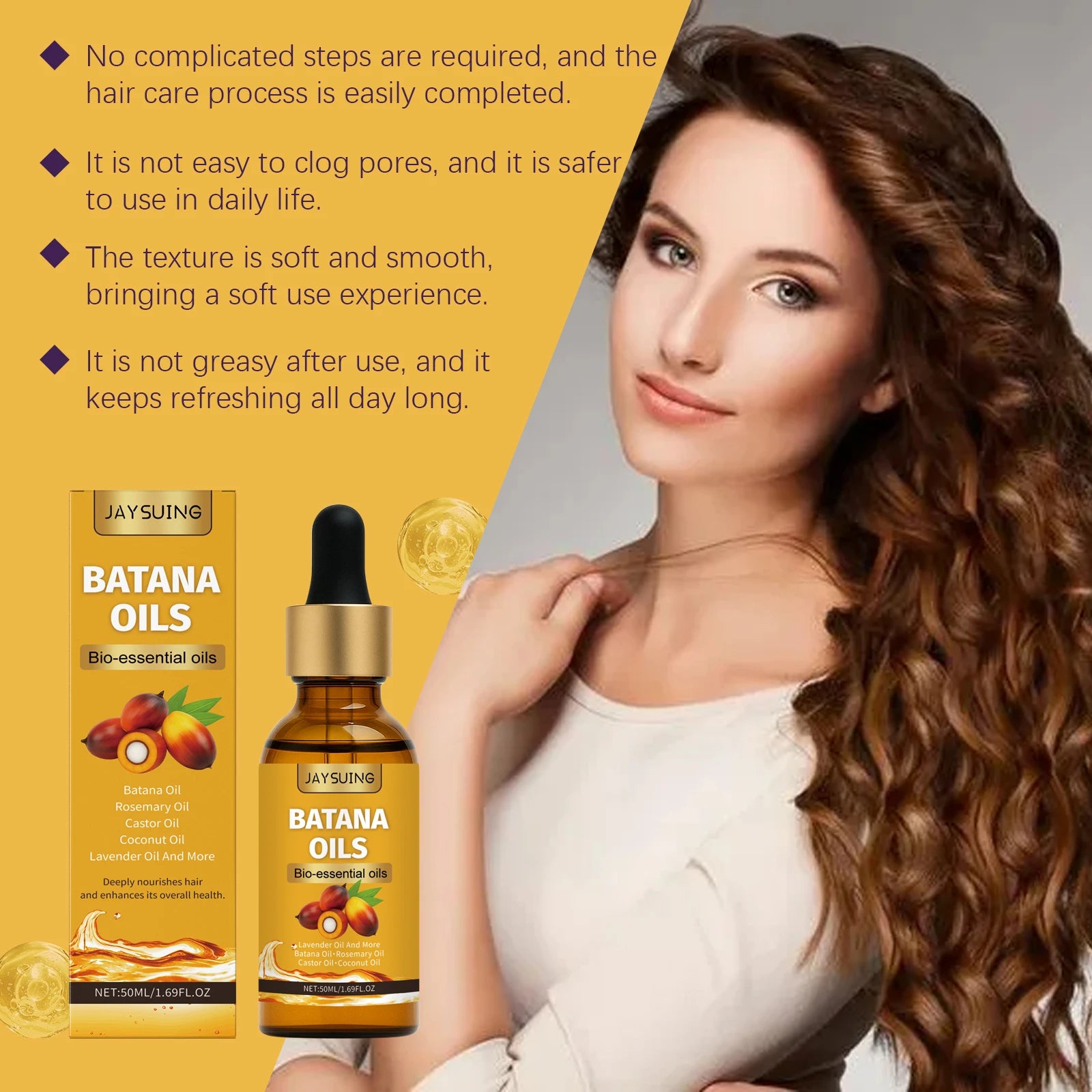 Jaysuing Batana Hair Oil – Scalp Nourishing & Hair Growth Hair Treatment Oil Zpaxo