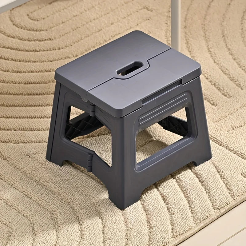 Folding Footstool Lightweight Sturdy Plastic Square Step Stool