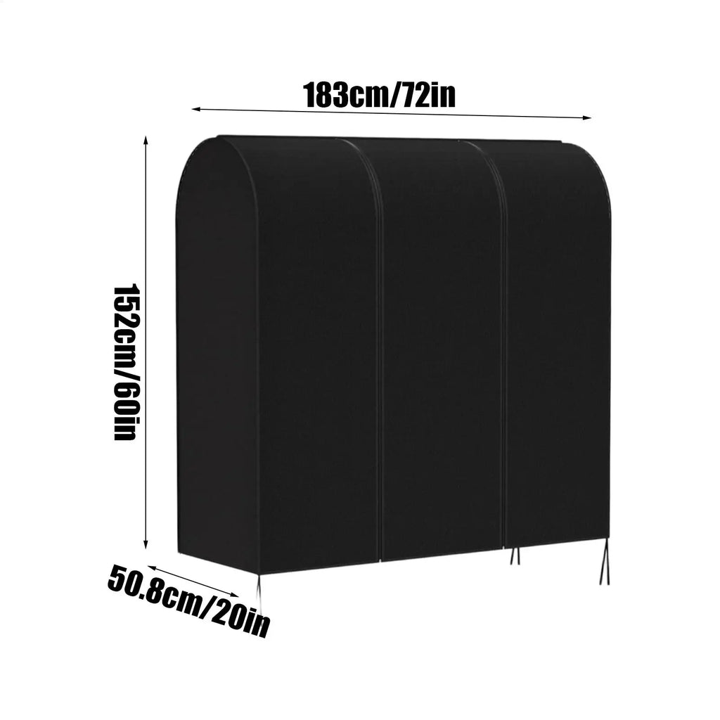 Clothes Rack Cover Dustproof Smooth Zipper Large Capacity Closet