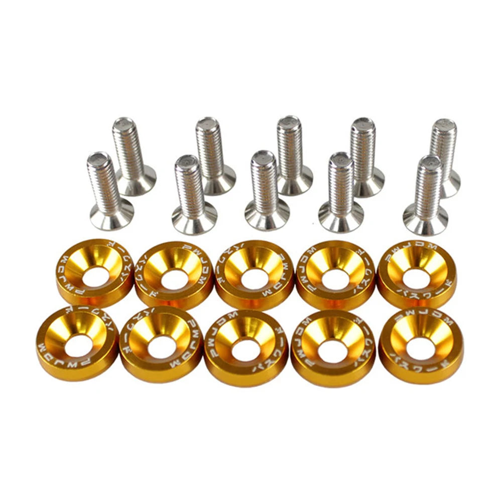 Accessaries Car Fasteners Engine Styling Fender M6 JDM Washer Zpaxo Gold