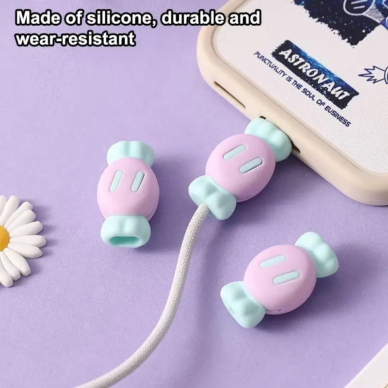 2-in-1 Silicone Cartoon Cable Protector & Cord Winder – 2 Pack