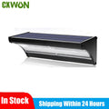Outdoor Solar 60/48/24Led Lamp Waterproof Motion Sensor Solar Wall Lights Aluminum Alloy Home Security Solar Flood Light 6000mAh Zpaxo Black 24LED-White China Mainland