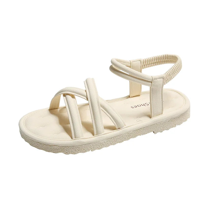 Roman Sandals Women's 2025 Summer Thick-soled Elastic Band Fashion