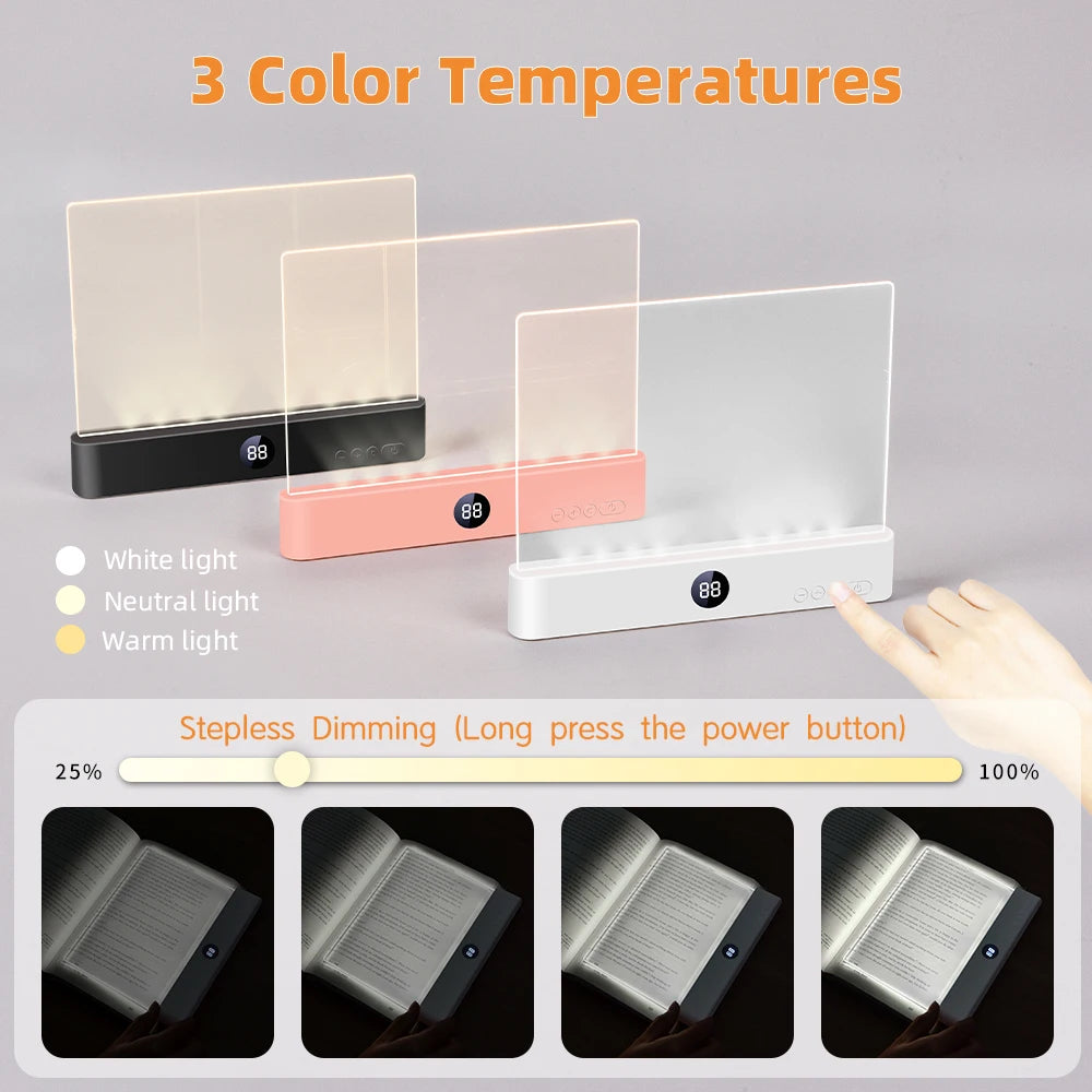 LED Flat Panel Nights Vision Reading Light Eye Protection Lamp USB Zpaxo